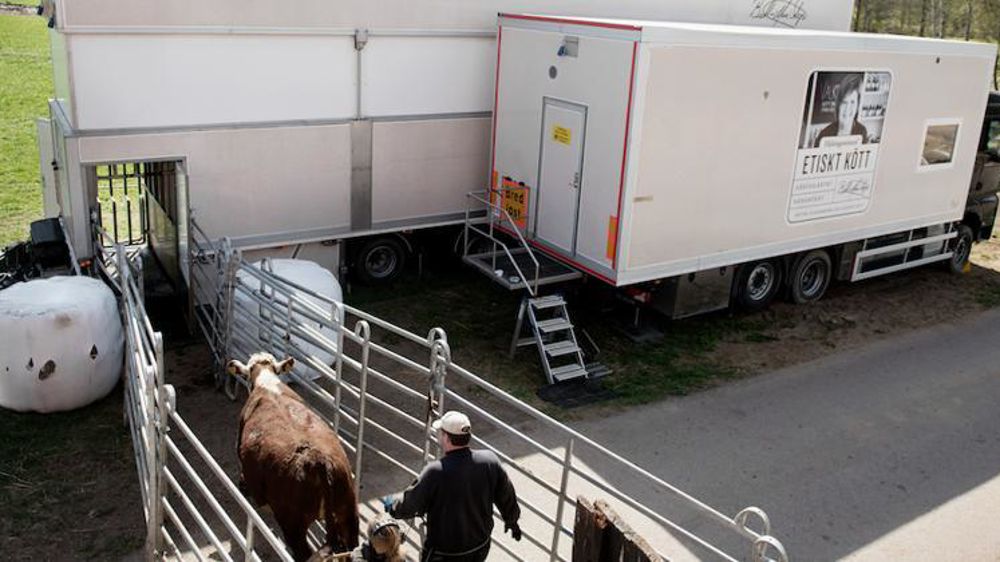 Abattoir mobile en suède. © Malin Hoelstad